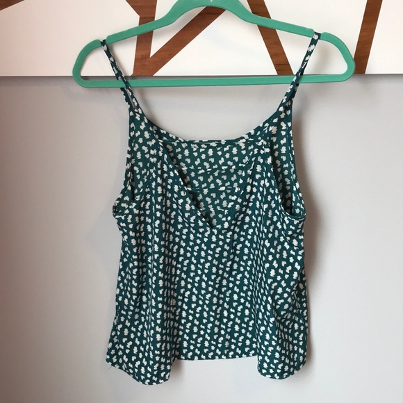 Painted Thread turquoise & white silky tank size S - Picture 3 of 4